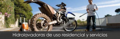 Hidrolavadoras de uso residencial y servicios